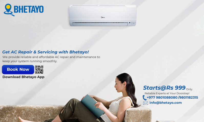 भेटायोद्वारा काठमाडौं उपत्यकामा सुरु गरियो प्रोफेशनल एसी सर्भिसिङ सेवा अब मात्र रु. १००० बाट